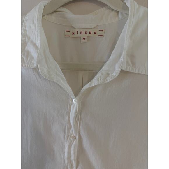Xirena Womens Beau White Poplin Button Down Quiet Luxury Capsule Minimalist Med - Picture 6 of 13